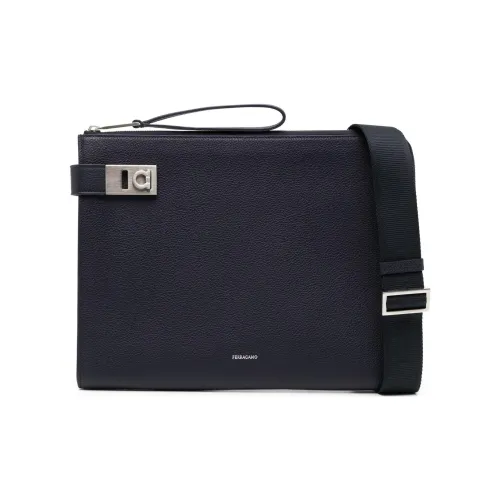 Ferragamo Телячья кожа Ноутбук Сумка Мужской Морской синий