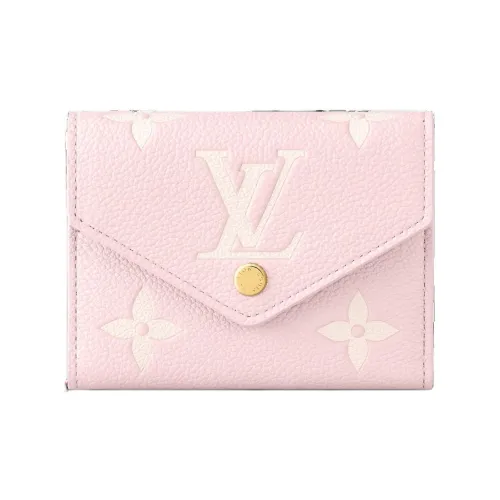 LOUIS VUITTON Кошелек из коровьей кожи женский розовый и белый кварц
