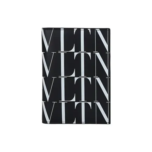 Valentino VLTN Кожа Goods Картхолдер Паспорт HOLDER Маленький Унисекс Черный