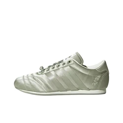 Adidas Originals Taekwondo Slip Resistant Abrasion Resistant Низкие Кроссовки для тренировок Женские Зеленые