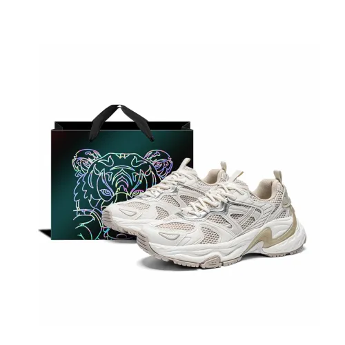 KAPPA Амортизация Низкий Топ Толстая Подошва Кроссовки Унисекс Экрю