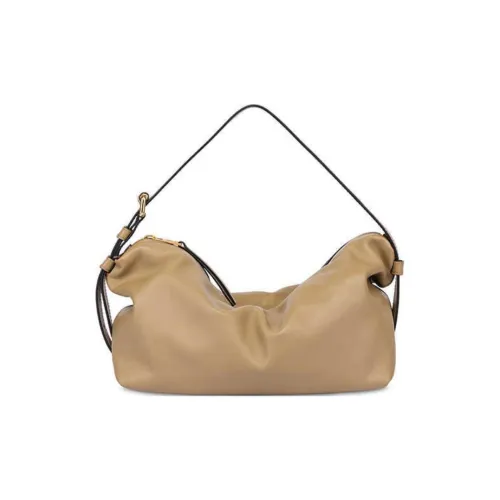 MOSCHINO Овчина Сумка Сумка через плечо Женская Бежевая Желтая