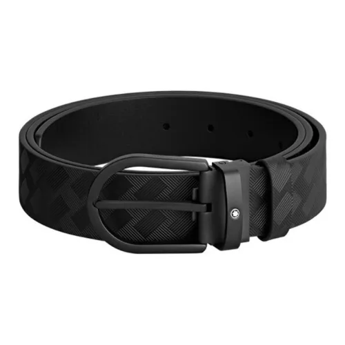 MONTBLANC Коровья кожа резина кожаные ремни унисекс черный ширина 3,5 см