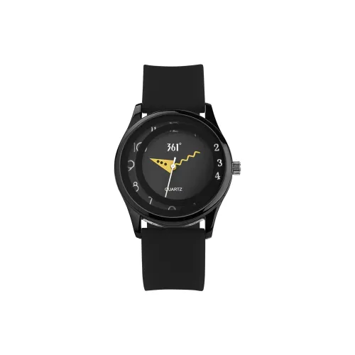 361° Кварцевый механизм силиконовый ремешок унисекс черный циферблат