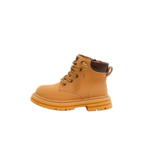 Teenmix Дышащий Легкий Амортизирующий Высокий Топ Детские Ботинки Коричневый