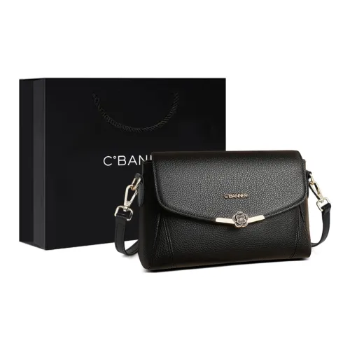 C°BANNER Коровья кожа с синтетической кожей сумка через плечо стандартная женская черная