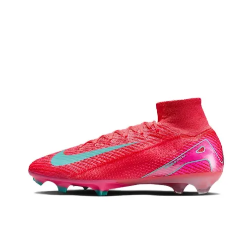 Nike Mercurial Superfly 10 Elite FG Твердый грунт Противоскользящие Устойчивые к истиранию Футбольные бутсы Унисекс Красный