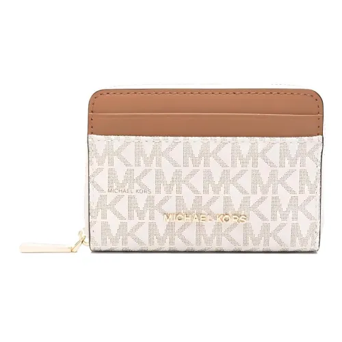 MICHAEL KORS Jet Set ПУ (полиуретан) Полиуретан Кошелек Женские Коричневый Белый