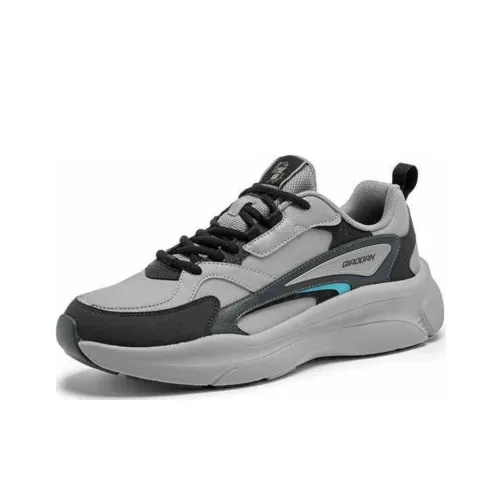 QIAODAN Get Rich Every Day Устойчивый к истиранию Увеличение высоты Термический Низкий Топ Повседневный Мужской Серый Черный