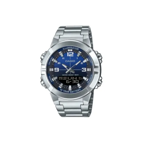 CASIO Кварцевый механизм нержавеющая сталь ремешок унисекс синий циферблат