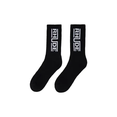 Rhude 1 шт Черный Унисекс MID Носки до икры