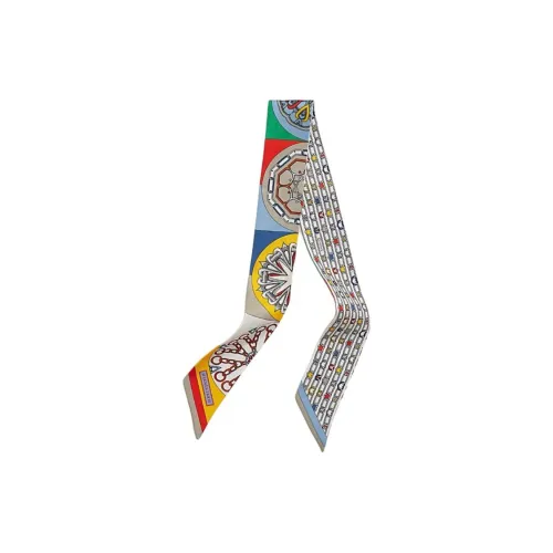 HERMES Шарфы из шелка Тутовый женские желтый красный