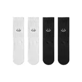 2 Молочно-белый + 2 Угольно-черный [Махровая подошва]