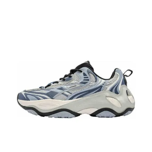 QIAODAN Get Rich Every Day Slip-resistant Abrasion-resistant Low Top Casual Men's Gray Blue QIAODAN Get Rich Every Day Противоскользящий Устойчивый к истиранию Низкий Топ Повседневный Мужской Серый Синий