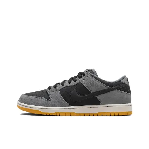 Nike Dunk SB Slip-on Устойчивый к истиранию Низкий Топ Скейтборд Кроссовки Унисекс Серый Черный