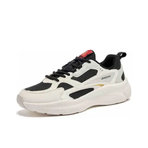 QIAODAN Get Rich Every Day Покрытие Легкий Увеличение Высоты Низкий Топ Повседневный Мужской Черный Белый