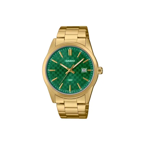 CASIO Кварцевый механизм нержавеющая сталь ремешок мужские часы зеленый циферблат