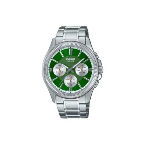 CASIO Кварцевый механизм нержавеющая сталь ремешок унисекс зеленый циферблат