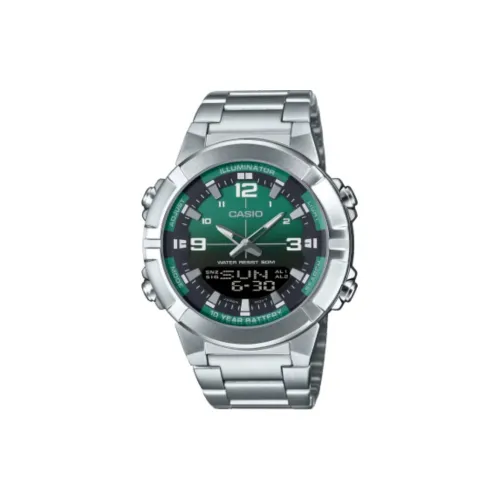 CASIO Кварцевый механизм Часы Унисекс Зеленый циферблат