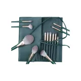 13 шт Yanan Телесный Комплект Щеток + Зеленый Чехол для Щеток