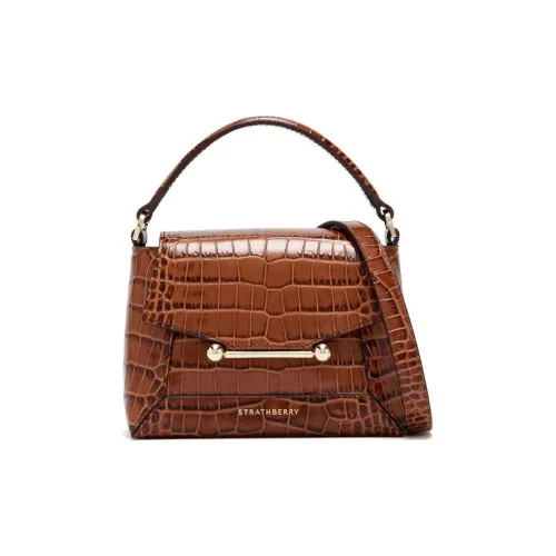 Strathberry Телячья кожа Тоут Сумка Сумка для покупок Сумка через плечо Сумка Женская Коричневая