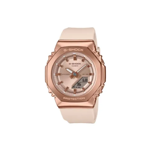 CASIO Кварцевый механизм Смольный ремешок Женские часы Розовый циферблат