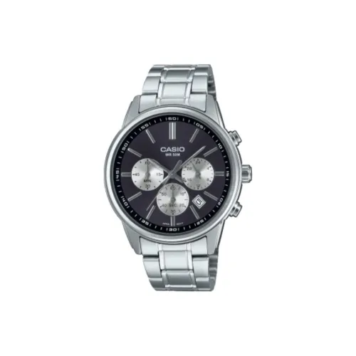 CASIO Кварцевый механизм ремешок из нержавеющей стали унисекс черный циферблат