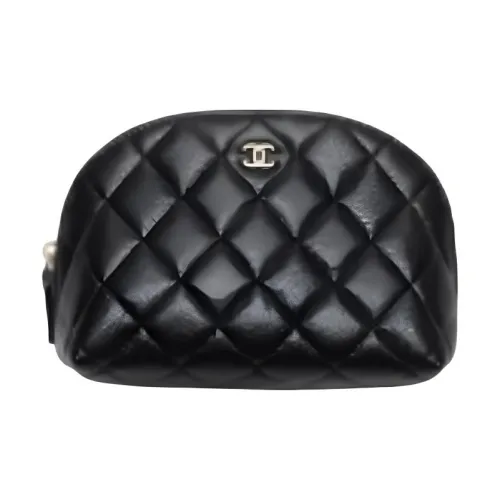 CHANEL Телячья кожа с текстурой Клатч Мини Женский Черный