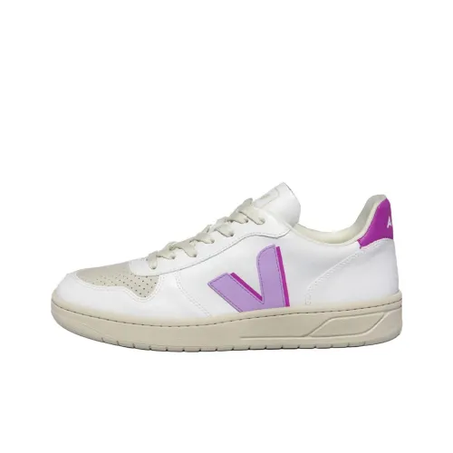 VEJA V 10 Low Топ Скейтборд Кроссовки Унисекс Белый Фиолетовый