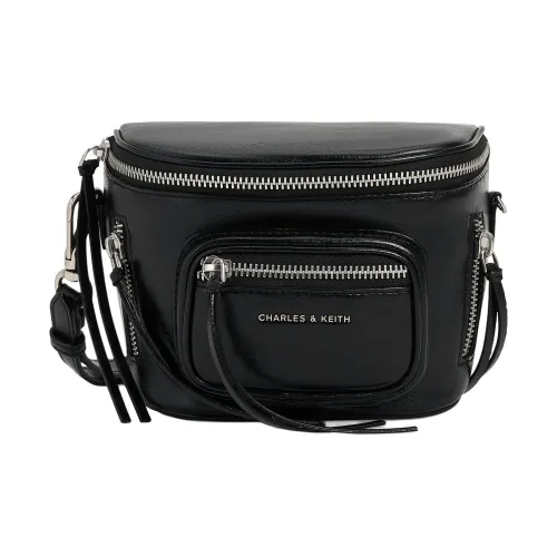 CHARLES KEITH ПУ (полиуретан) Сумка через плечо Стандартная Женская Черный Свинцовый Серый