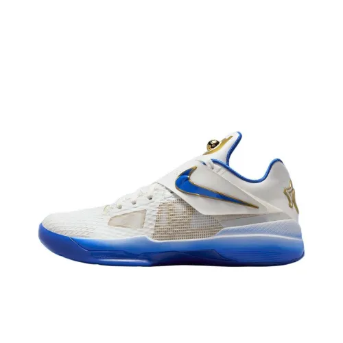 Nike KD 4 Баскетбольные кроссовки Low Топ Белый Синий Унисекс