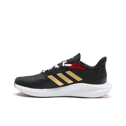 Adidas All Day Essential Slip Resistant Abrasion Resistant Низкий Топ Повседневный Тренировочные Беговые кроссовки Унисекс Черный Золотой