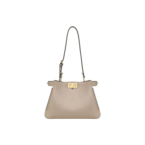 FENDI Peekaboo Сумка через плечо из коровьей кожи маленькая женская серая