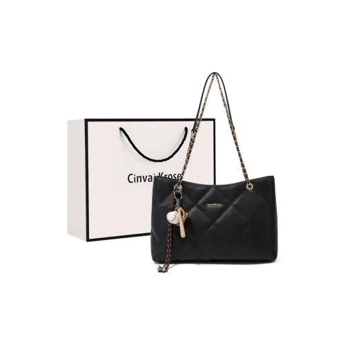 CinvaiKrose Сумка через плечо из синтетической кожи сумка-тоут большая женская кофейного черного цвета