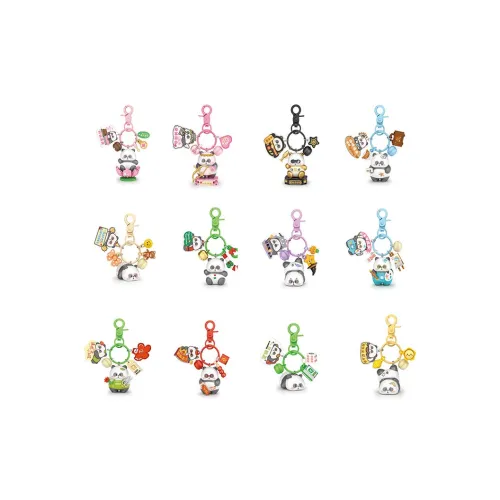 LOZ Little Scraper Teacher Красный Панда Брелок Сумка Рюкзак Подвеска Слепые коробки Один Mystery Коробка Целая коробка 12 шт