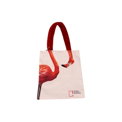 ZHONGGUOGUOJIADILI Холщовая сумка Тоут сумка Сумка для покупок Сумка через плечо Средняя Унисекс Бежевый и Красный