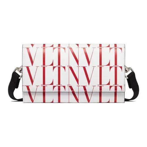 Valentino Натуральная кожа Клатч Мужской Белый Красный