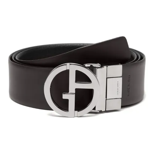 AMANI Ремни из коровьей кожи Мужской Черный Ширина 4CM