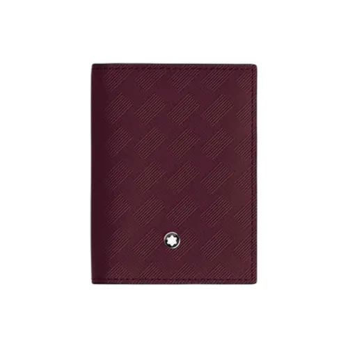 MONTBLANC Коровья кожа Держатель для карт Унисекс Бордовый красный