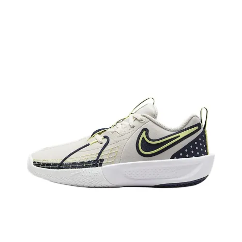 Nike G.T. Cut 3 Slip-Resistant Abrasion-Resistant Low Top Children's Basketball Shoes Phantom Gray White Найк G.T. Cut 3 Противоскользящий Устойчивый к истиранию Низкий Топ Детские Баскетбольные Кроссовки Призрачный Серый Белый