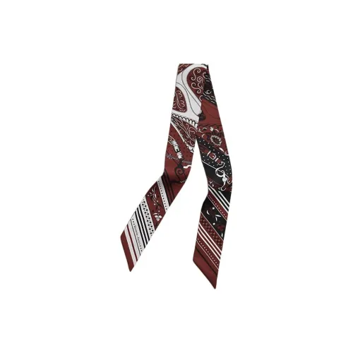 HERMES Шарфы из шелка Тутовый женские бордовый