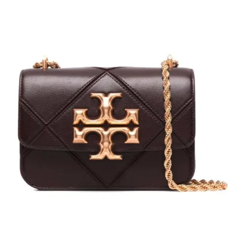 TORY BURCH ELEANOR Овчина Сумка через плечо Маленькая Женская Темно-коричневая