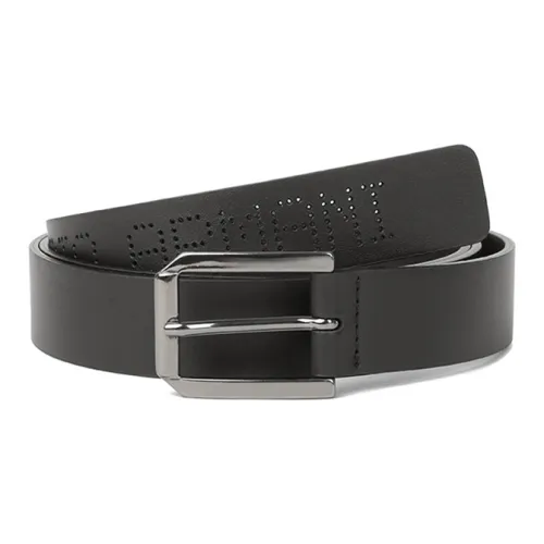 EMPORIO ARMANI Ремень из коровьей кожи мужской черный 3 см