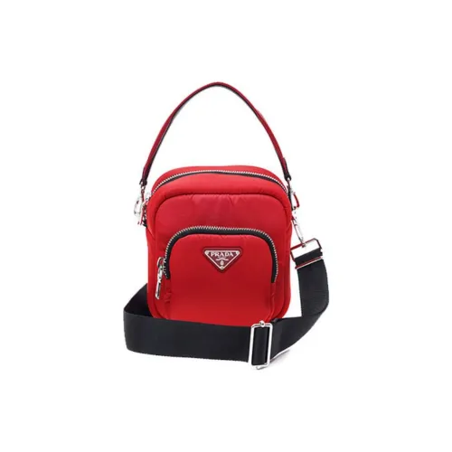 PRADA Нейлоновая сумка через плечо сумка через плечо женская красная