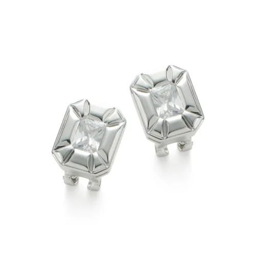 RSNY Серьги-гвоздики из меди с родиевым покрытием женские