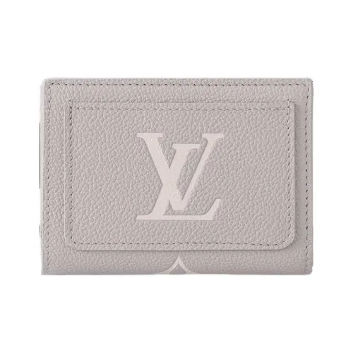 LOUIS VUITTON Кошелек из коровьей кожи женский цветение серый с кварцевым цветом