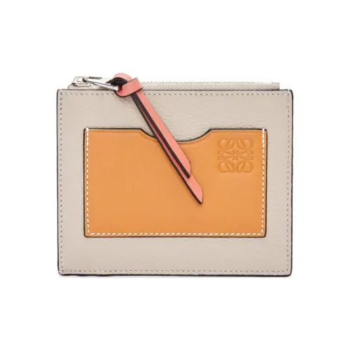 LOEWE Телячья кожа Держатель для карт Большой Женский Светлый Овсяный