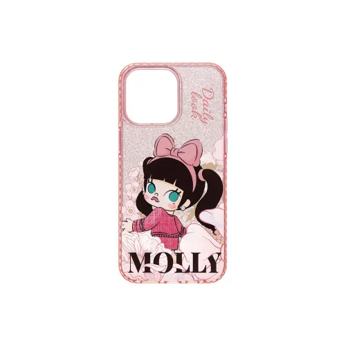 POP MART Коллаборация Edition MOLLY DailyLook Чехол для iPhone 15 Pro Max iPhone 16 Pro iPhone 16 Pro Max Trend Основанные Продукты