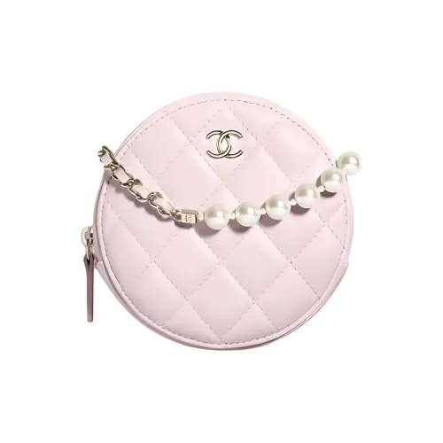 CHANEL Sheepskin Круглая Сумка Сумка через плечо Женская Розовая