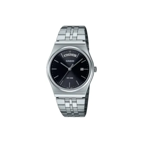 CASIO Кварцевый механизм ремешок из нержавеющей стали унисекс черный циферблат